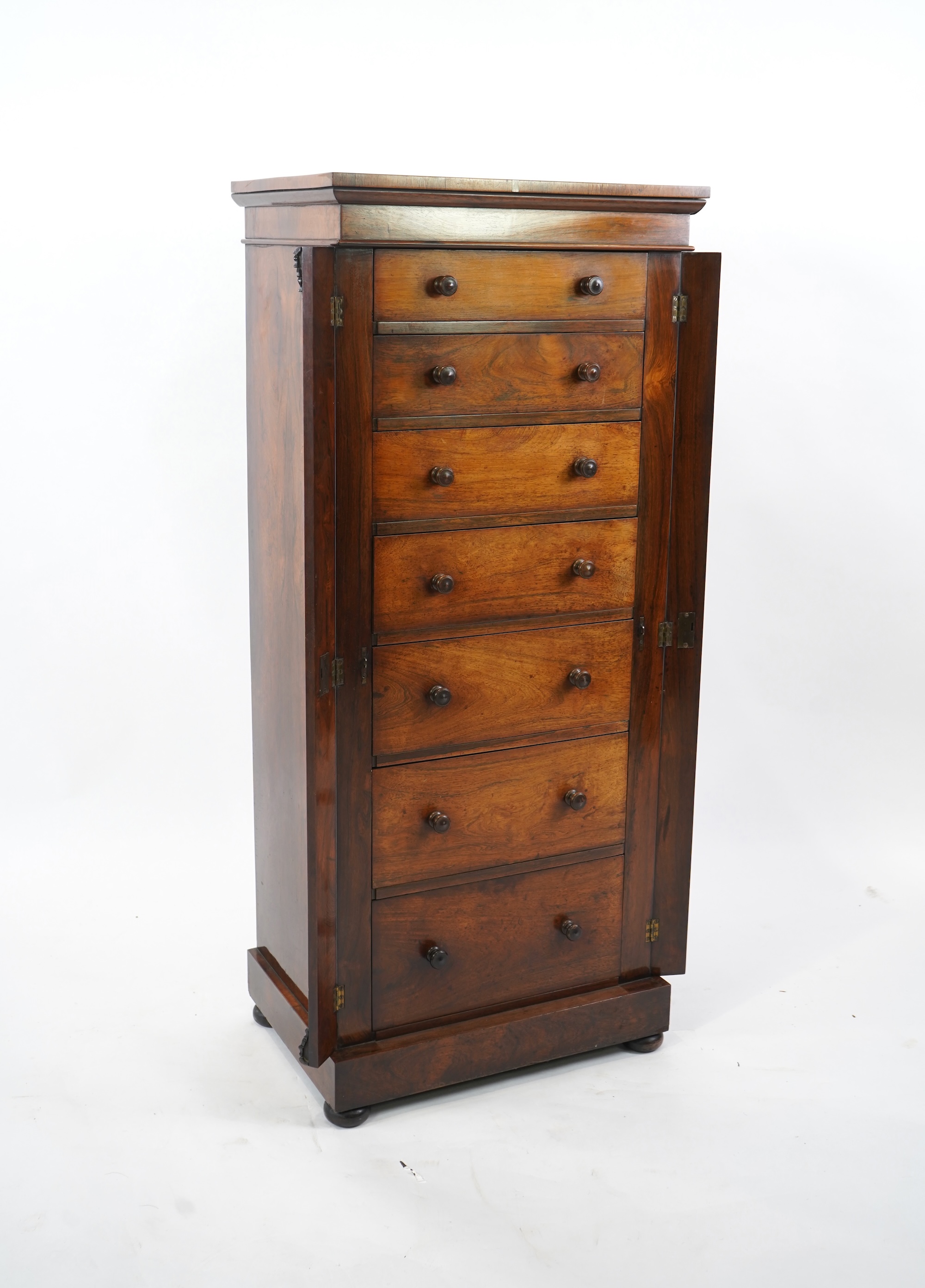A Victorian rosewood Wellington chest